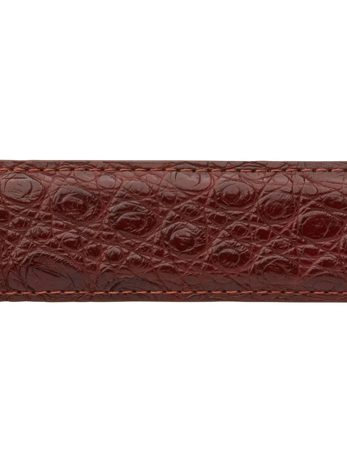 Lucchese W9411 Ultra Belly Caiman Western Belt in Sienna - Premium Leather Belt for Cowboy Boots & Western Fashion