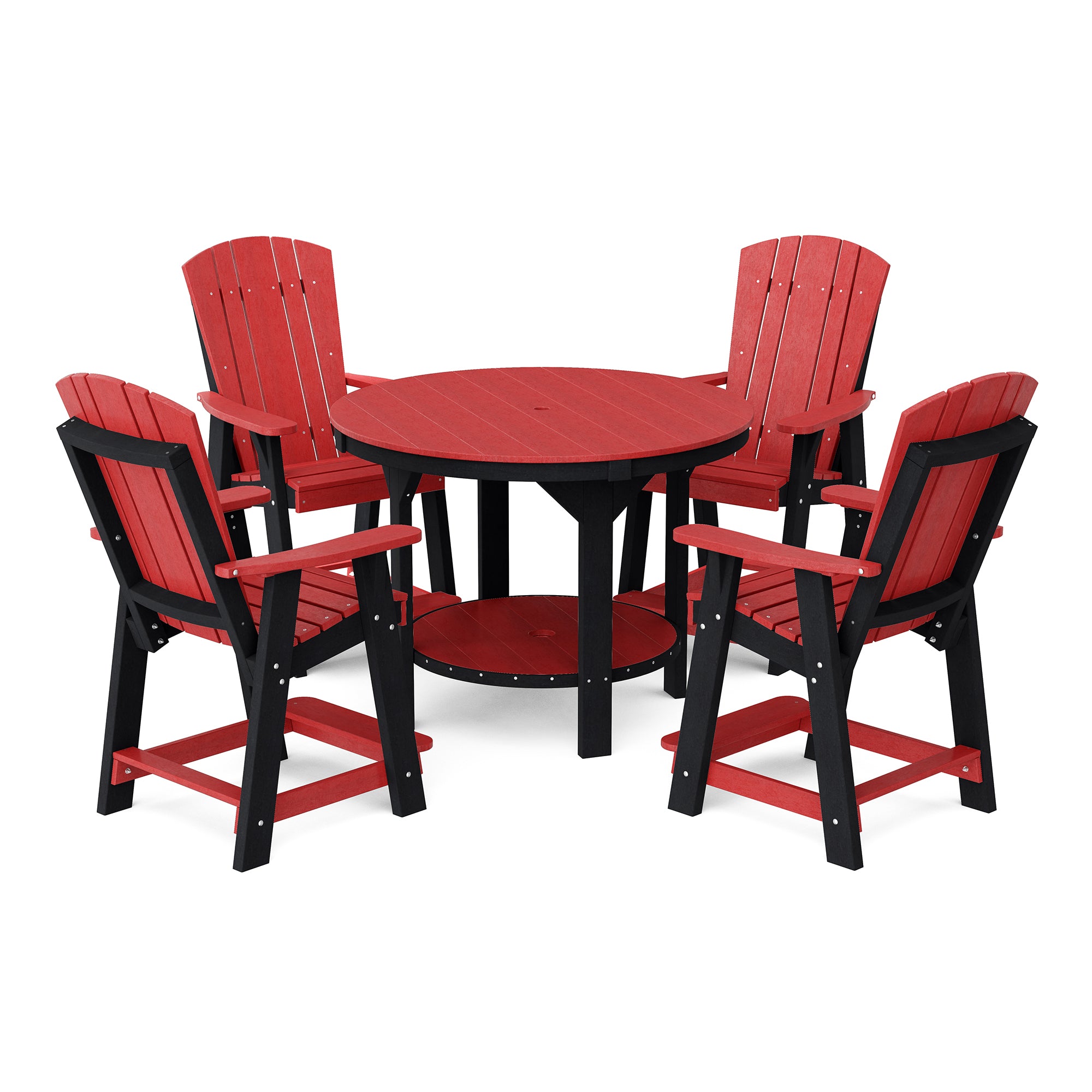 Heritage 5-Piece 48-Inch Pub Counter Height Dining Set - Perfect for Kitchen Islands, Breakfast Bars & Small Space Entertaining