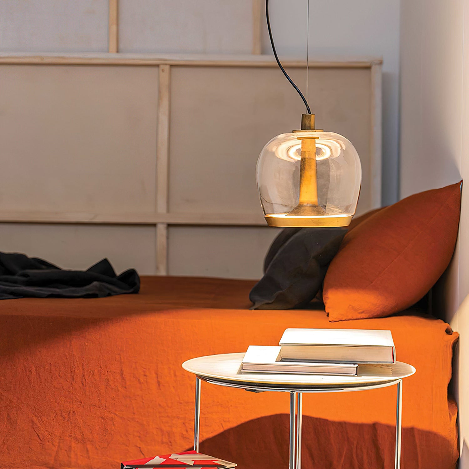 Aurelia Pendant Lamp - Modern Glass Ceiling Light Fixture for Dining Room, Kitchen Island & Living Room Decor | Elegant Hanging Chandelier Lighting for Home & Office