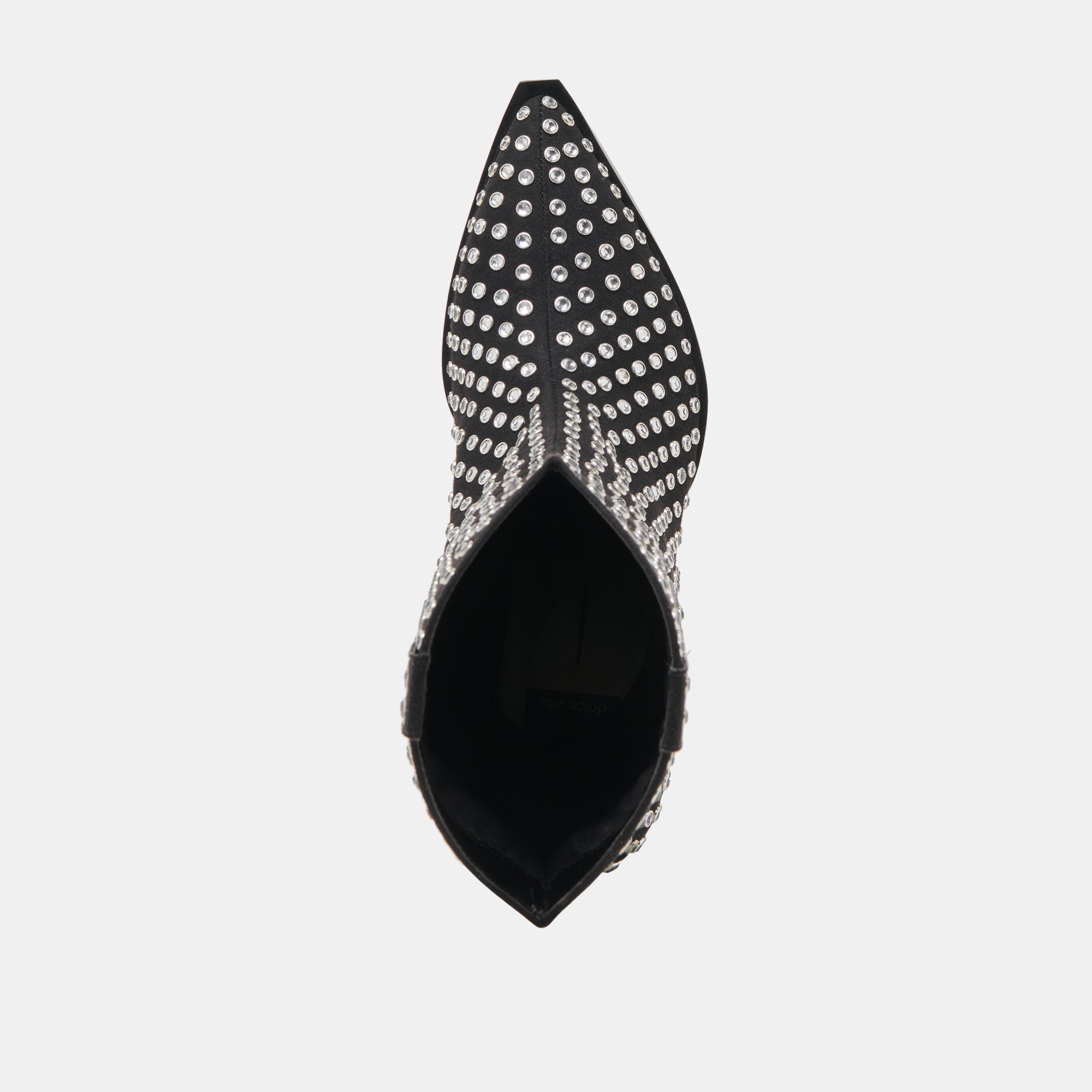 ANZEL Women's Black Crystal Stud Booties - Stylish Ankle Boots for Party, Night Out & Evening Events