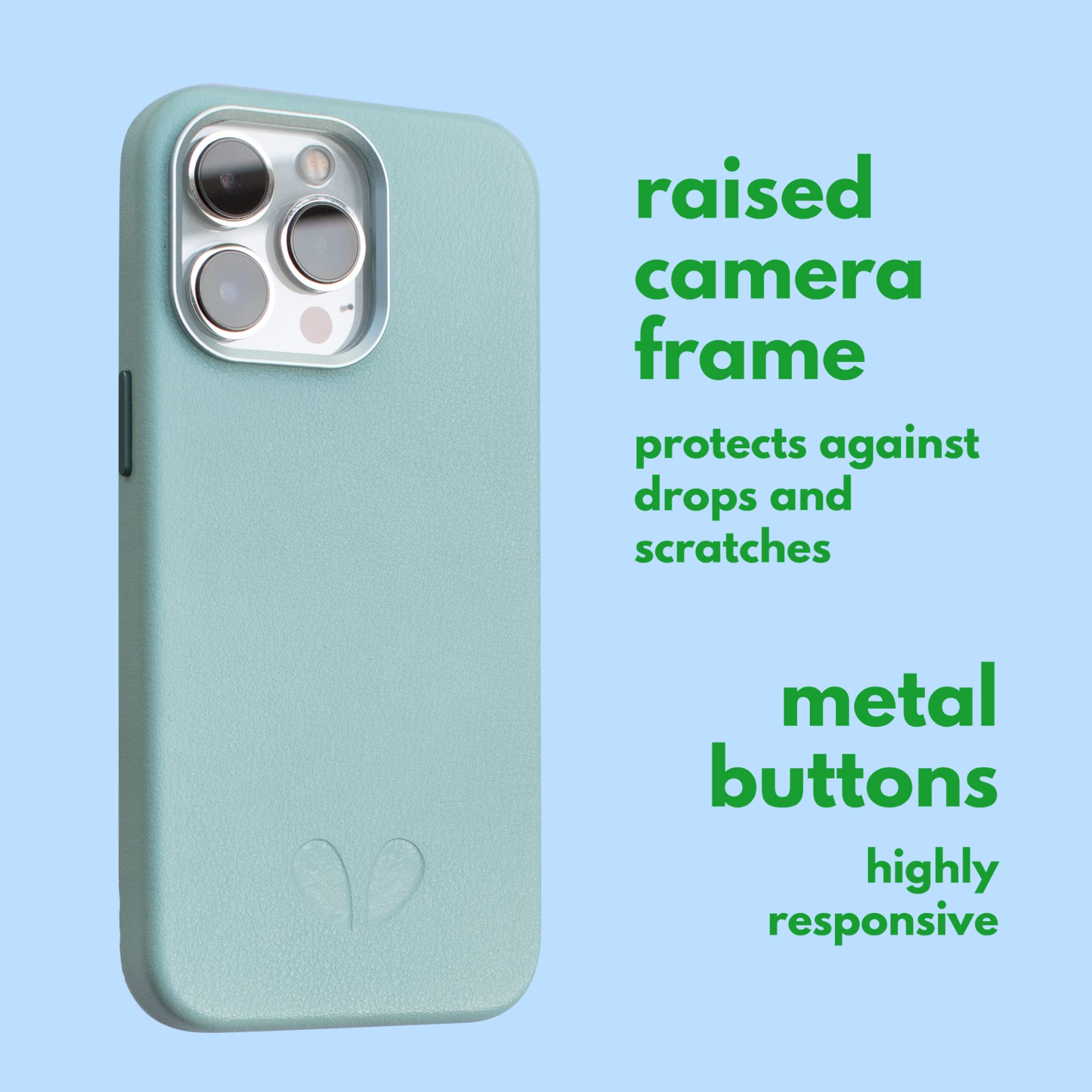 Vegan Leather Magnetic Phone Case for iPhone 13 Pro 6.1