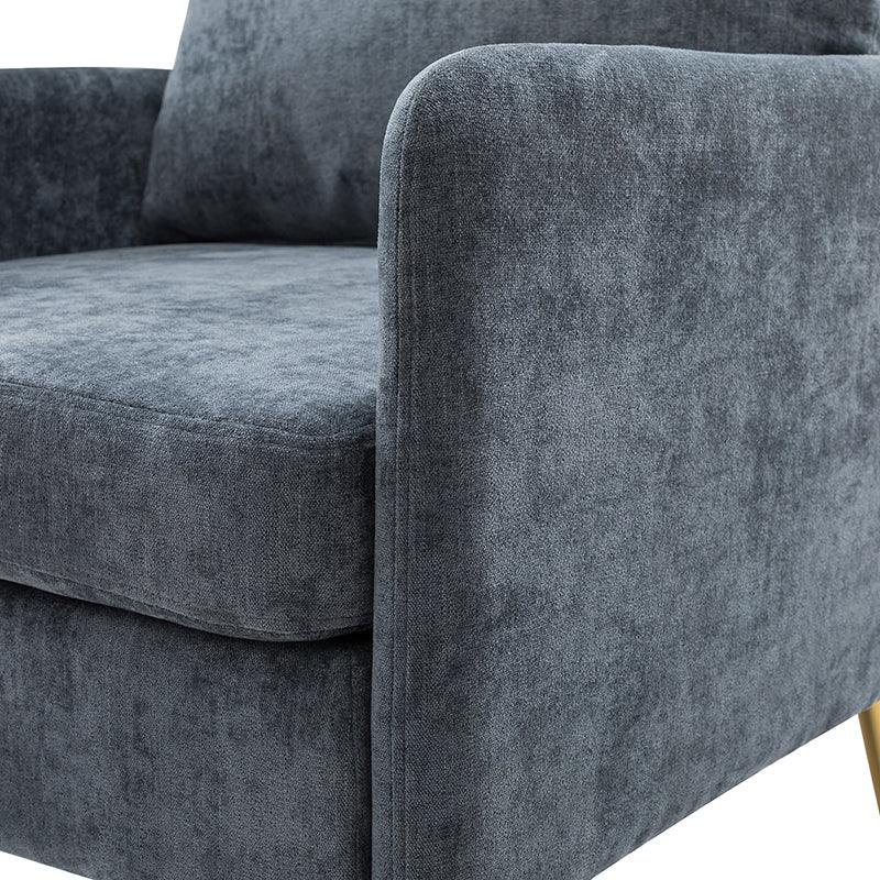 Laertiades Modern Upholstered Accent Armchair with Removable Cushion, Sturdy Metal Legs & High-Density Foam - Perfect for Living Room, Bedroom, or Office Decor
