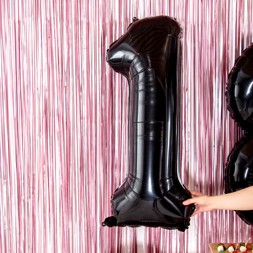 Balloonify Black Mylar Number 1 Balloon - 40 Inch Large Foil Balloon for Birthdays, Parties & Celebrations (1 Count Box) - Perfect for 1st Birthday Decorations, Anniversary Events & Photo Backdrops