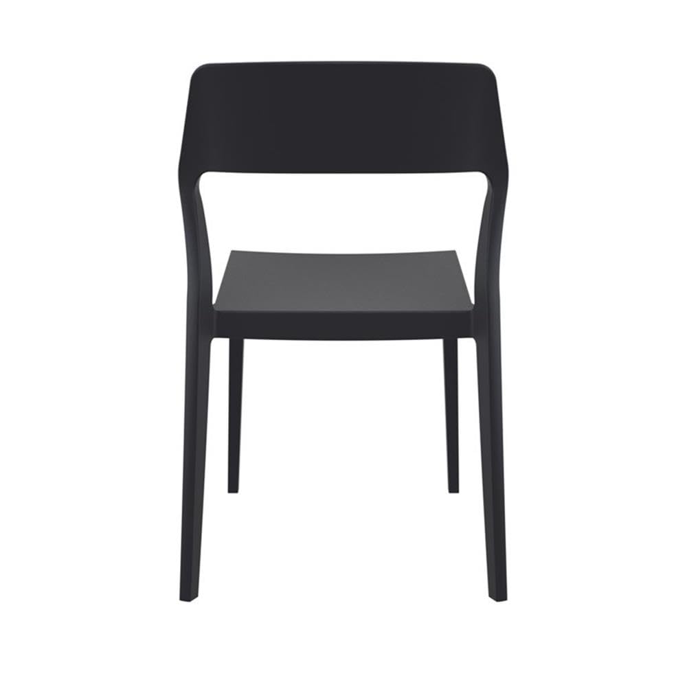 Black Compamia Snow Patio Dining Chairs (Set of 2) - Weather-Resistant Outdoor Furniture for Garden, Poolside & Backyard Relaxation