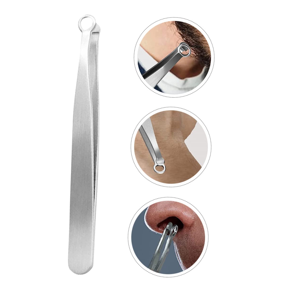 2pcs Stainless Steel Tweezers Set - Facial Hair Scissors, Nose Hair Trimmer & Eyebrow Tweezers for Precise Grooming - Perfect for Eyebrow Shaping, Nose Hair Removal & Facial Hair Trimming at Home or Salon