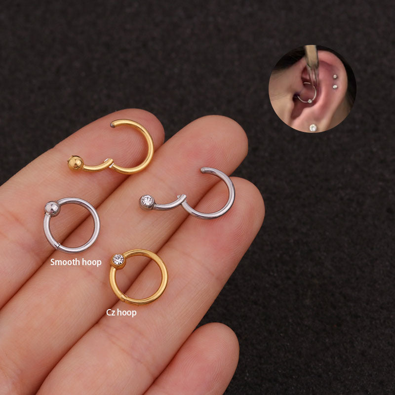 16G Surgical Steel Cartilage Hoop Earrings - Minimalist Body Jewelry for Women | HSPJ227 | Perfect for Everyday Wear, Piercing Healing & Stylish Outfits