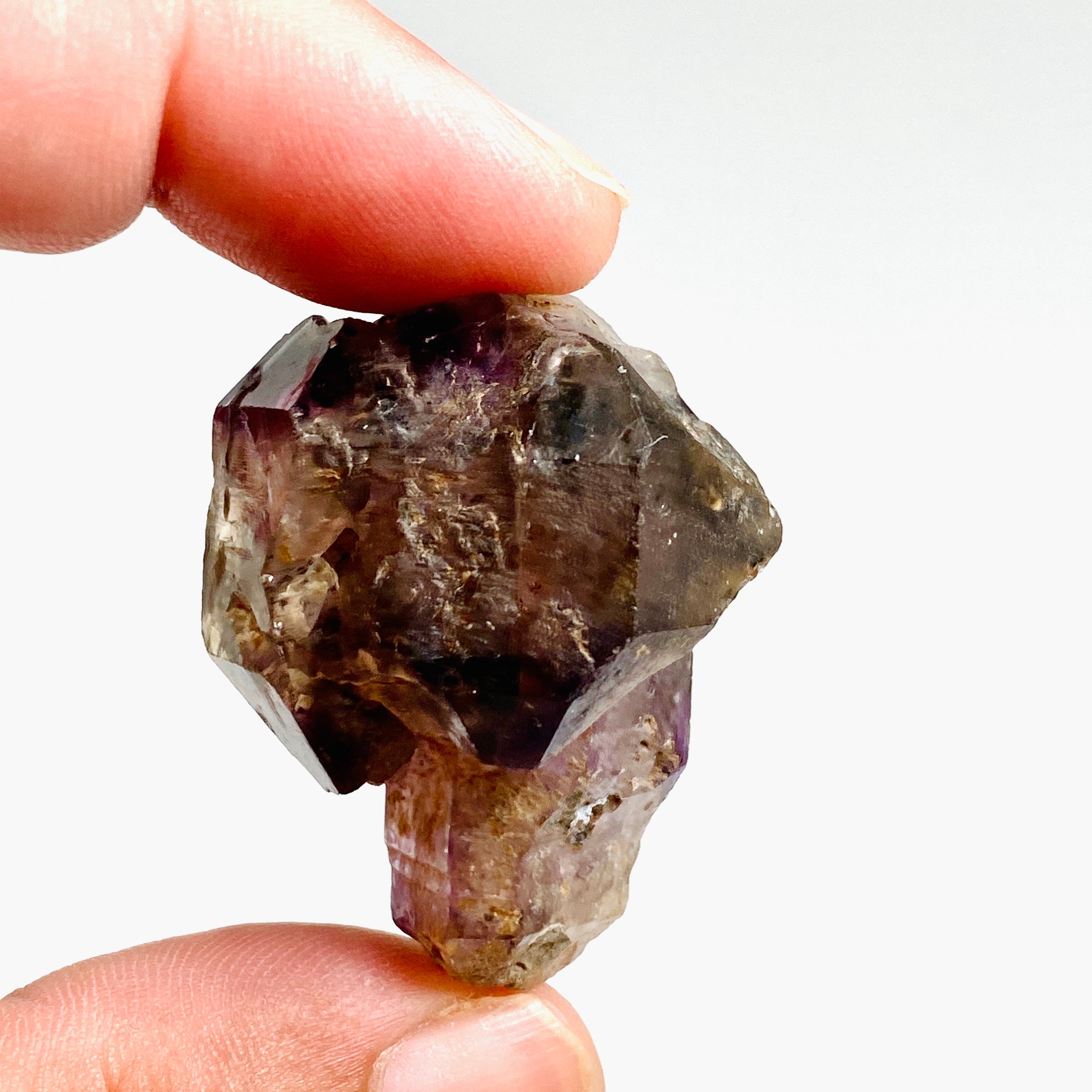 Natural Smokey Amethyst Scepter Crystal with Inclusions - Similar to Super Seven & Brandberg (CR3734) - Perfect for Meditation, Energy Healing & Crystal Collections