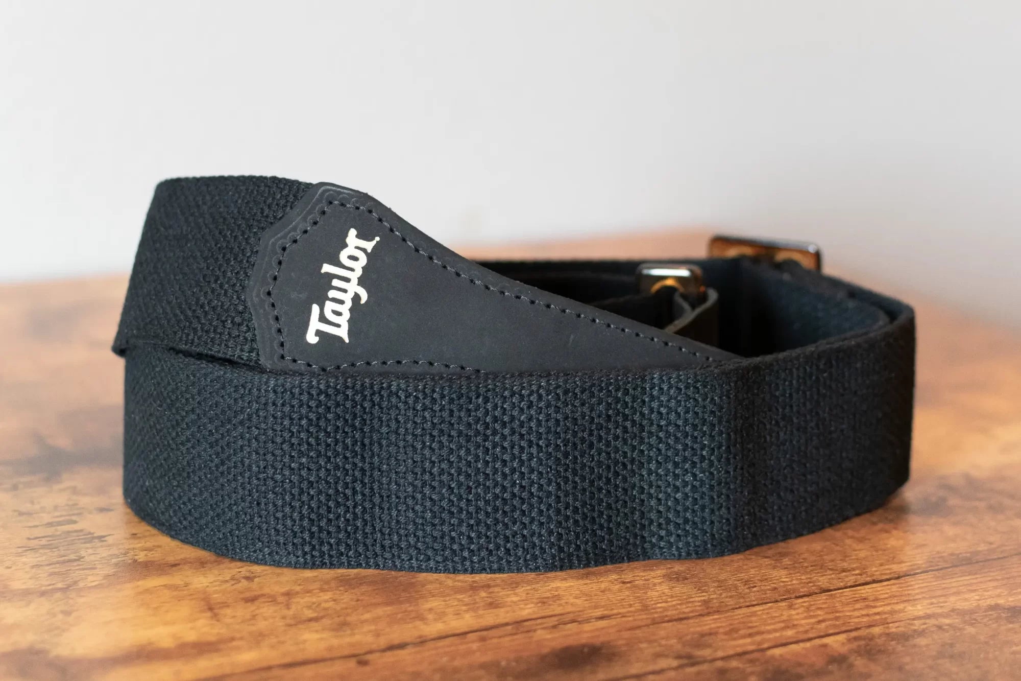 Taylor 4013 20 GS Mini Guitar Strap - Black Cotton with Amber Buckle | Perfect for Acoustic & Electric Guitars, Ukuleles, Mandolins | Comfortable & Stylish for Live Performances & Practice Sessions