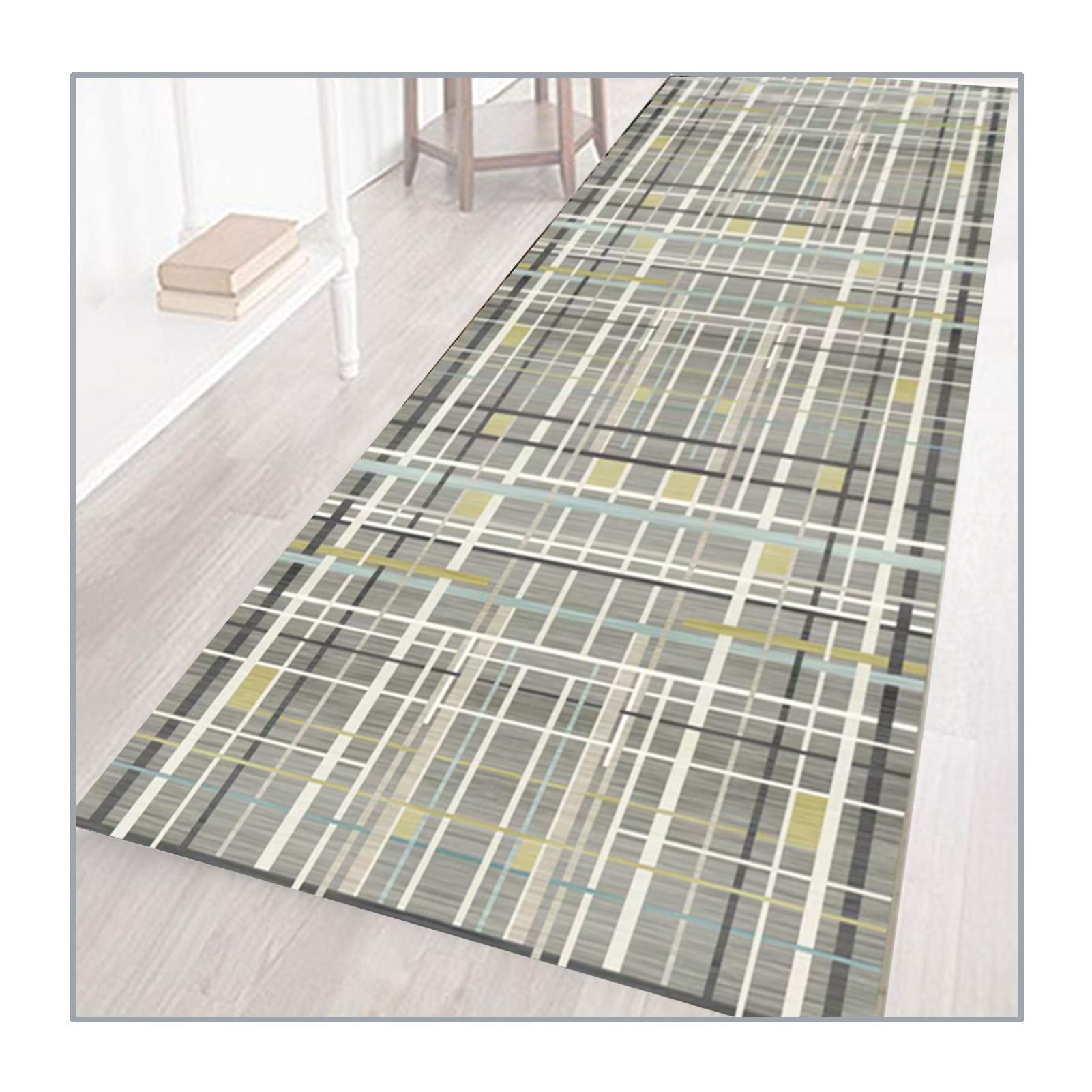 LIANGJUN Modern Washable Runner Rug – Soft Superfine Fiber Hallway Carpet | Tear-Resistant & Durable 0.6mm Thickness | Custom Size 140x400cm (Color A) – Perfect for Entryways, Hallways & High-Traffic Areas