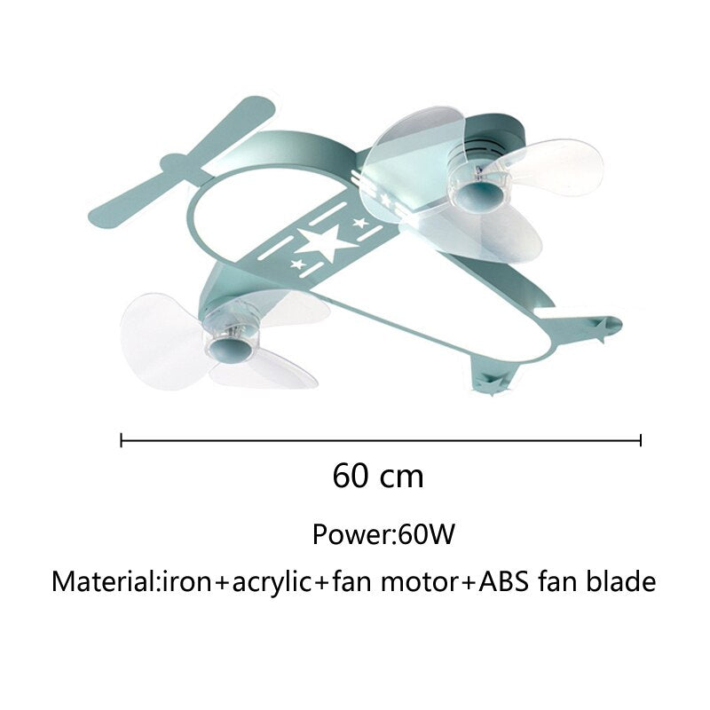 Airplane LED Light with Fan - Portable Cooling & Comfort Lighting for Travel, Home, and Office Use