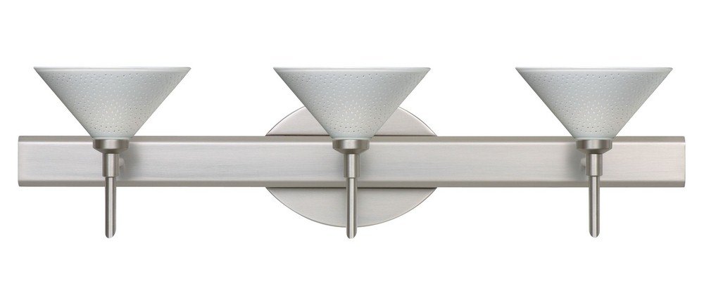 Kona Collection 3-Light LED Wall Sconce - Modern Flush Mount Fixture for Bedroom, Hallway & Living Room Lighting (Model: 3SW-282453-LED-SN)