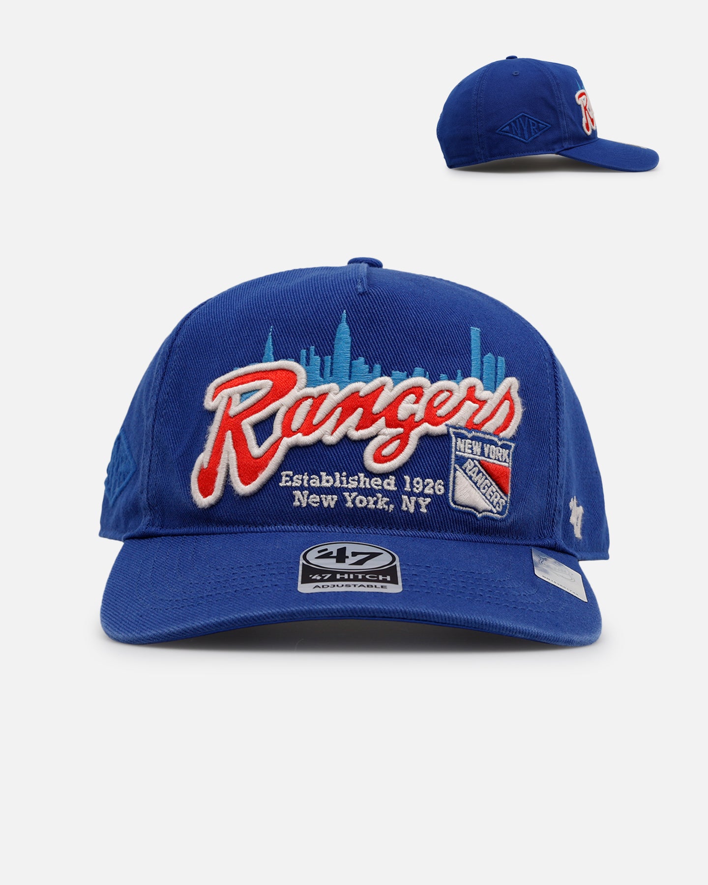 New York Rangers NHL Trophy Case Premium Snapback Hat - Adjustable Blue Baseball Cap for Men & Women - Perfect for Games, Fan Gear & Casual Wear
