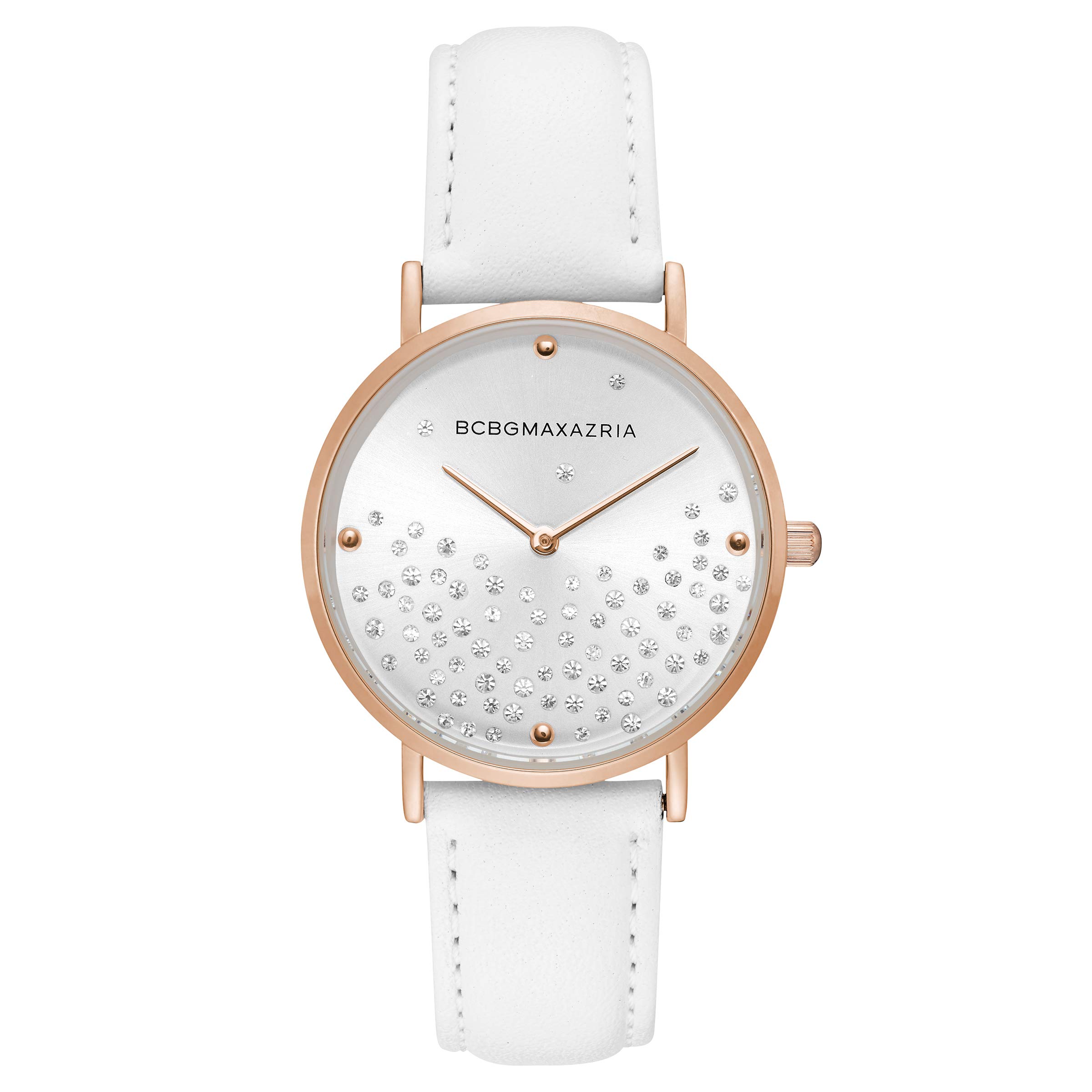 BCBGMAXAZRIA Women's Quartz Watch - Genuine Leather Strap, Elegant Dress Watch for Women, Perfect for Office, Party & Everyday Wear
