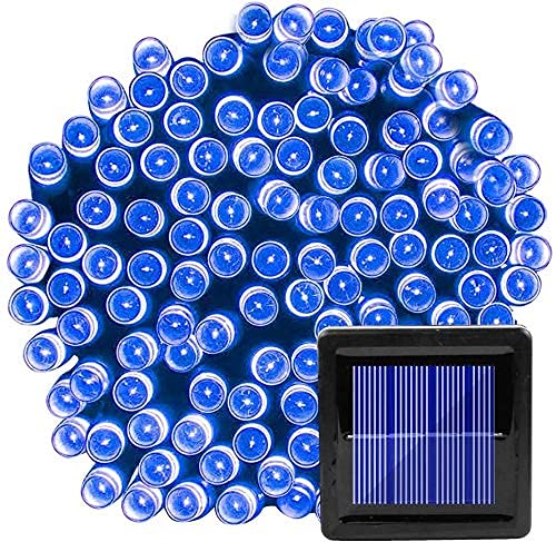 YunQin 20 LED Solar String Lights Outdoor Waterproof - Blue Fairy Lights for Christmas, Garden, Yard, Porch, Tree, Party & Holiday Decoration - Perfect for Evening Gatherings & Backyard Ambiance