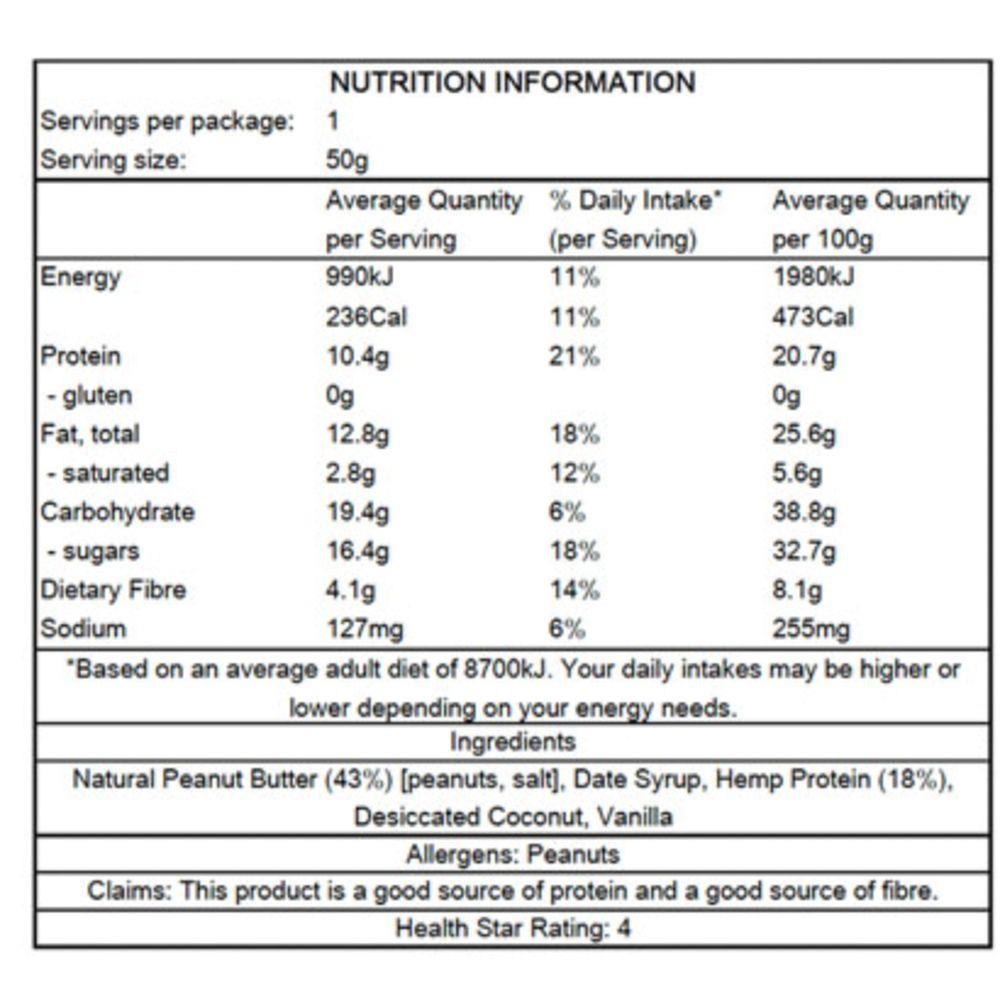 Em's Power Cookies - Hemp Protein Cookies 50g | High Protein Vegan Snacks | Organic Plant-Based Energy | Perfect for Gym, Hiking & Healthy On-the-Go Lifestyle