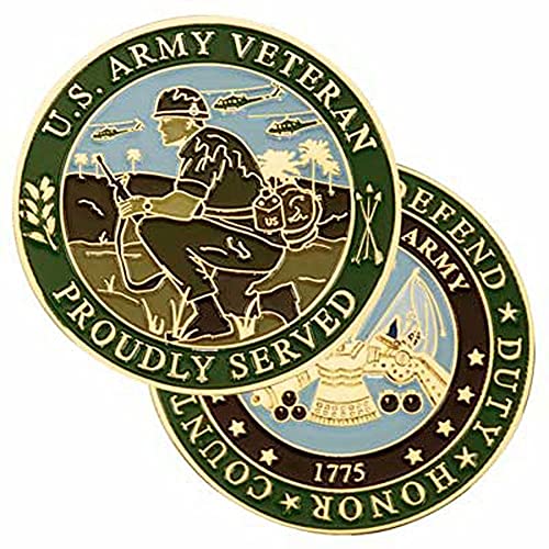 MEDALS OF AMERICA EST. 1976 - US Army Challenge Coin for Military Appreciation, Collectors & Veterans - Perfect for Awards, Gifts & Display Cases