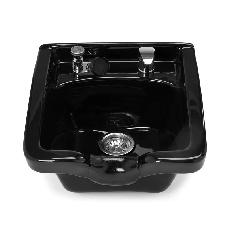 Lanvain Professional Shampoo Bowl & Wash Basin Unit with Delta 41 Connection - Salon & Barber Spa Hair Washing Station for Commercial Use