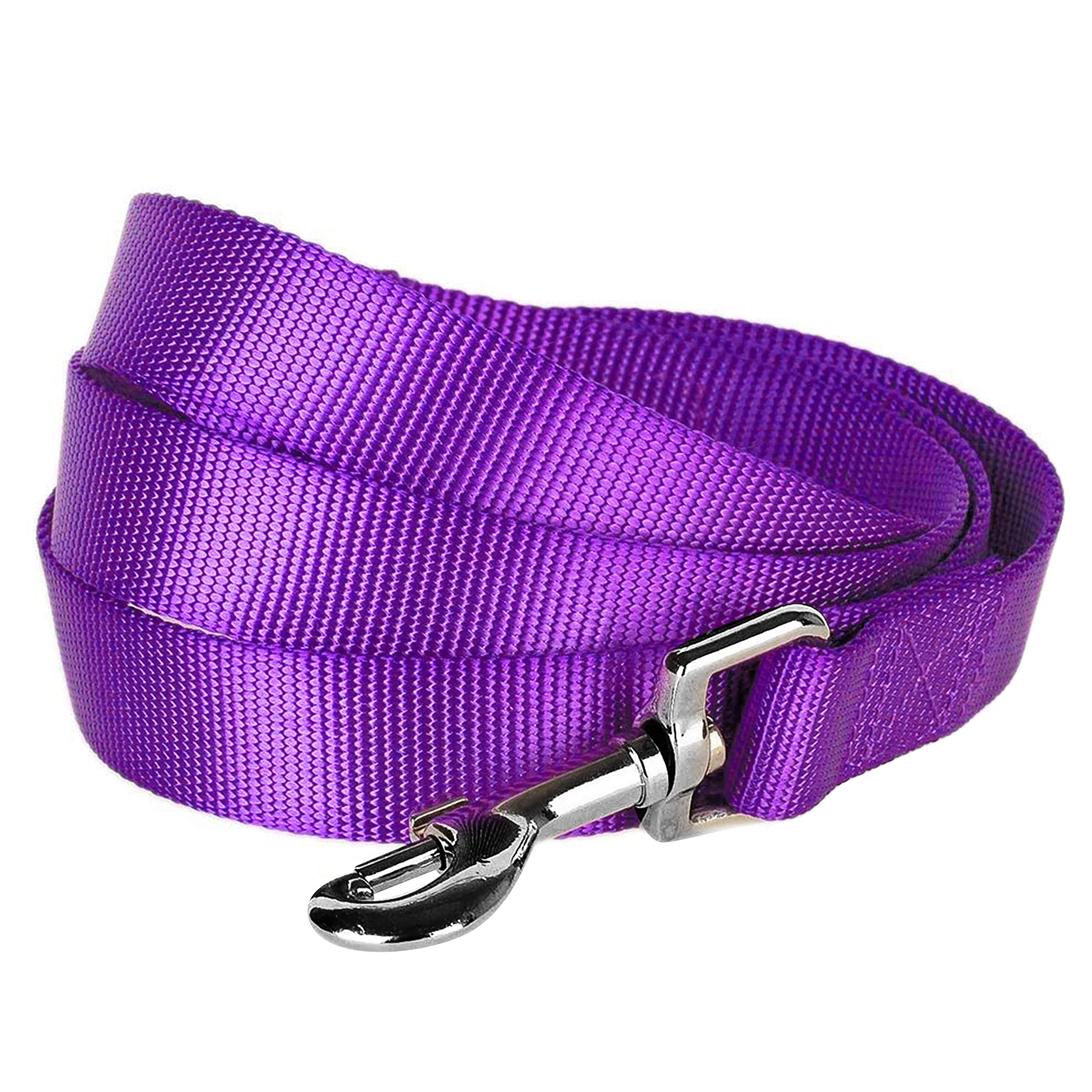 Premium Nylon Dog Leash for Small Dogs - 5ft Durable & Lightweight Pet Leash for Training, Walking & Outdoor Adventures | Dark Orchid Blue Classic Design | X-Small (3/8