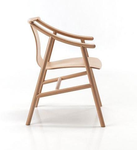 GTV Magistretti 03 01 Bentwood Chair - Mid-Century Modern Wooden Dining Chair for Kitchen, Restaurant & Office Use