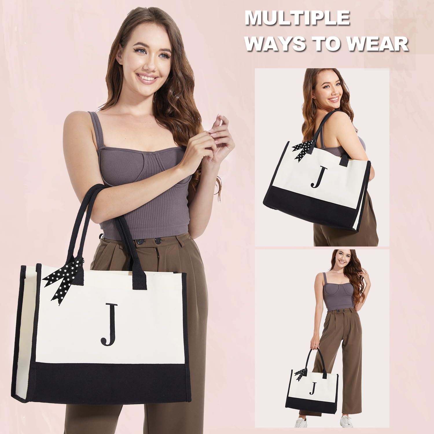 Eco-Friendly BeeGreen Canvas Tote Bag with Free Makeup Pouch - Perfect for Grocery Shopping, Beach Trips & Daily Commute