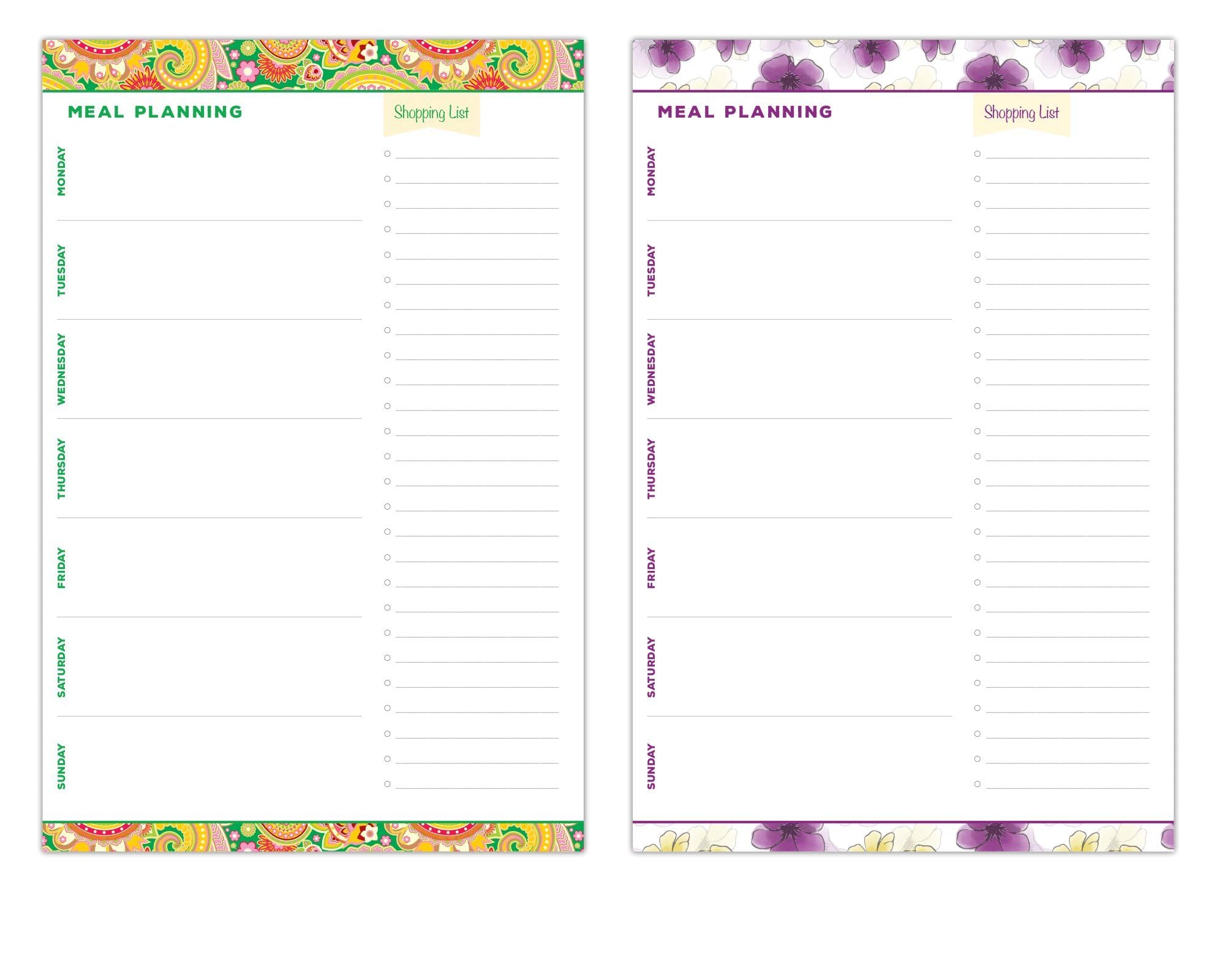 6x9 Inch Meal Planning Notepad - 80 Sheets | Weekly & Monthly Food Planner for Grocery Lists & Healthy Eating | Perfect for Kitchen, Office & Meal Prep