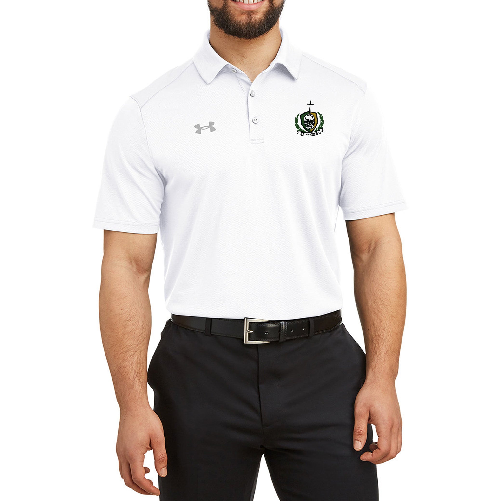 Exiles RFC Tech Polo Shirt - Breathable Quick-Dry Performance Polo for Men - Perfect for Rugby, Golf, and Casual Wear