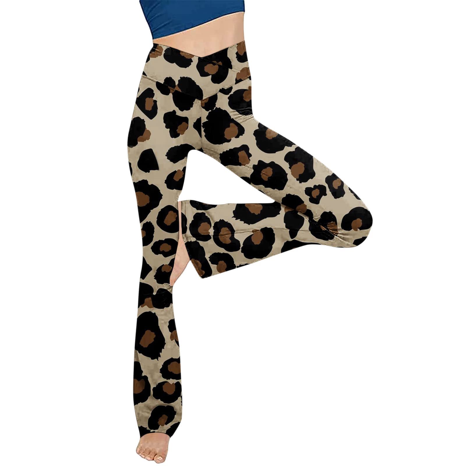 SHENGXINY Women's High Waisted Flare Leggings - Bootcut Yoga Pants with Tummy Control for Workout & TikTok - Stretchy Comfort for Gym, Lounge & Everyday Wear