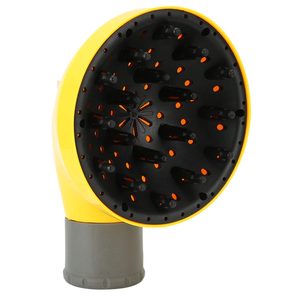 ANGGREK Universal Hair Diffuser for Blow Dryer - Professional Styling Attachment for Curly & Wavy Hair (Yellow) | Perfect for Home Salon Use & Travel Hair Care