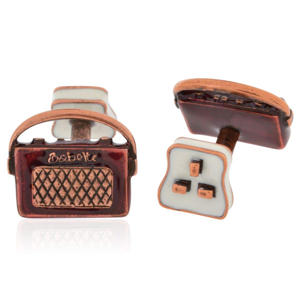 Vintage London Men's Radio & Plug Cufflinks - Elegant British Style Accessories for Weddings, Business Meetings & Formal Events