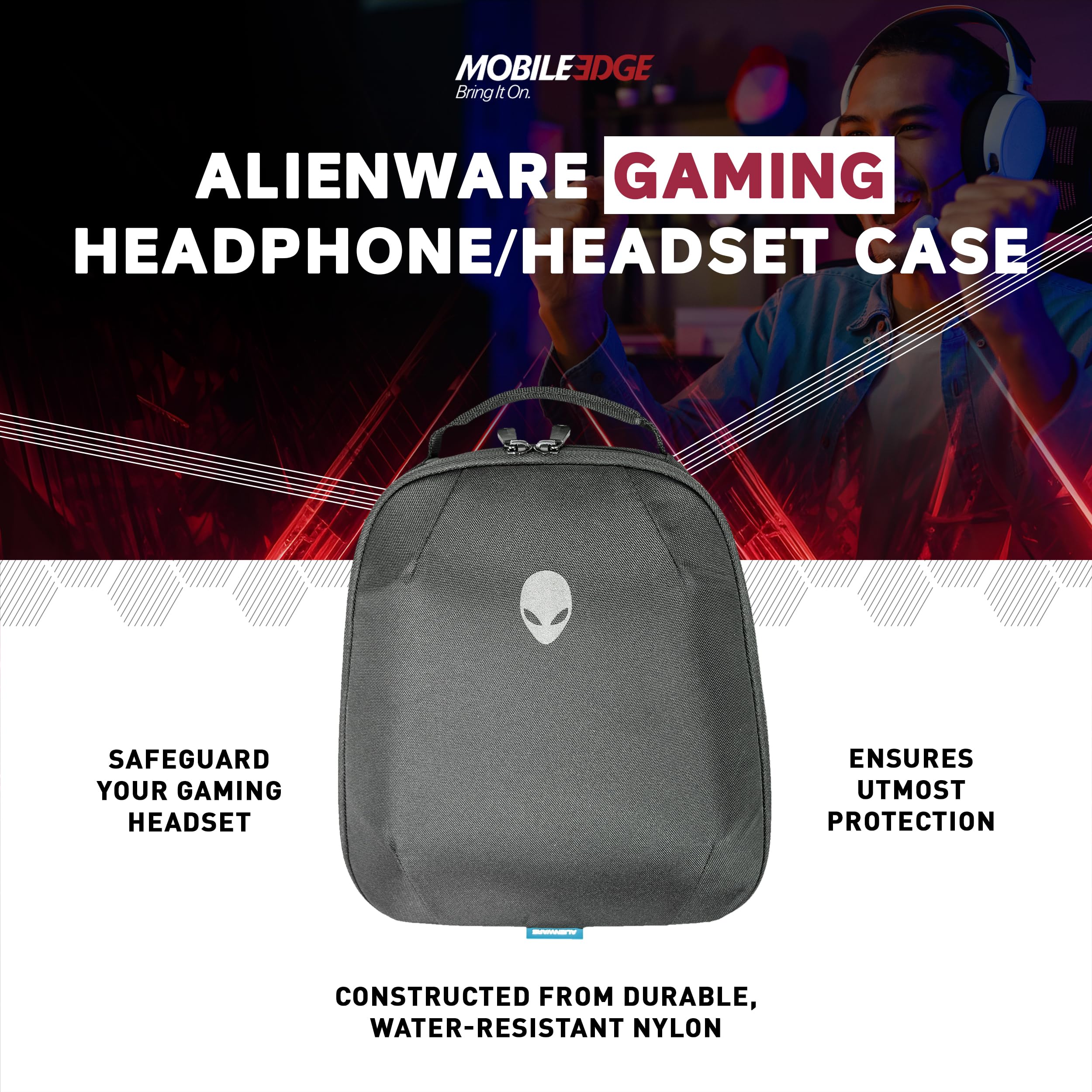 Premium Gaming Headphone Travel Case - Compatible with Alienware AW988, AW510H & AW310H Headsets - Durable Black Carrying Pouch for Gaming Gear Protection - Perfect for Travel, LAN Parties & Esports Events