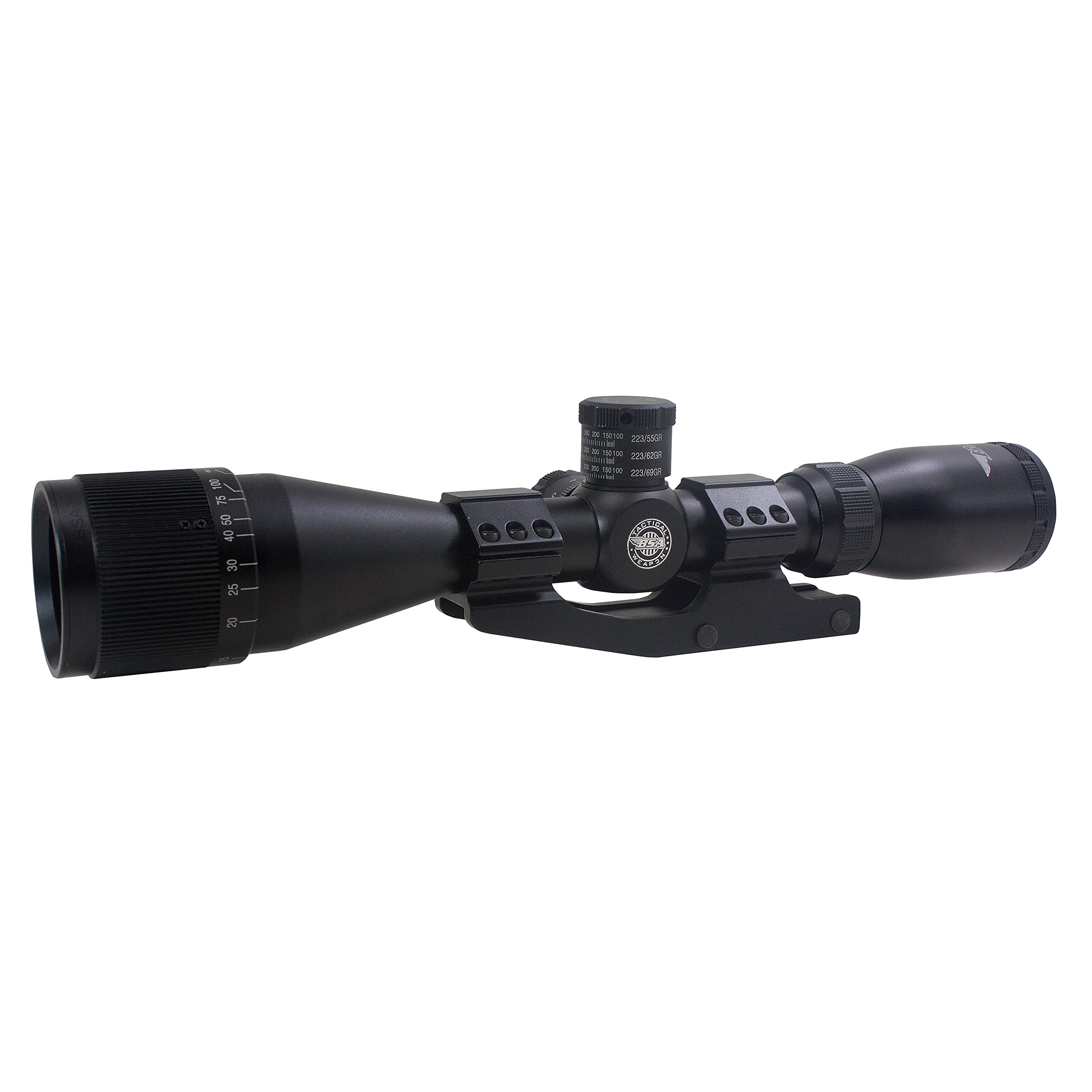 BSA Optics TW-312X40W1PMTB Tactical Rifle Scope - 3-12x40 Magnification with One Piece Weaver Mount - Perfect for Hunting, Shooting Range & Outdoor Adventures