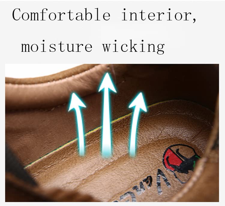 **AINIJIA&HOLO Men's Slip-On Loafers – Genuine Leather Comfort Shoes for Work, Casual & Outdoor – Plus Size Hiking & Walking Shoes for Dad – Perfect for Office, Travel & Daily Wear**