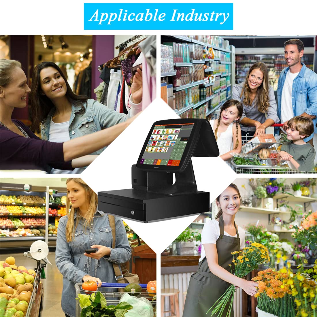 A3 POS Touch System for Retail & Restaurants - Fast Checkout
