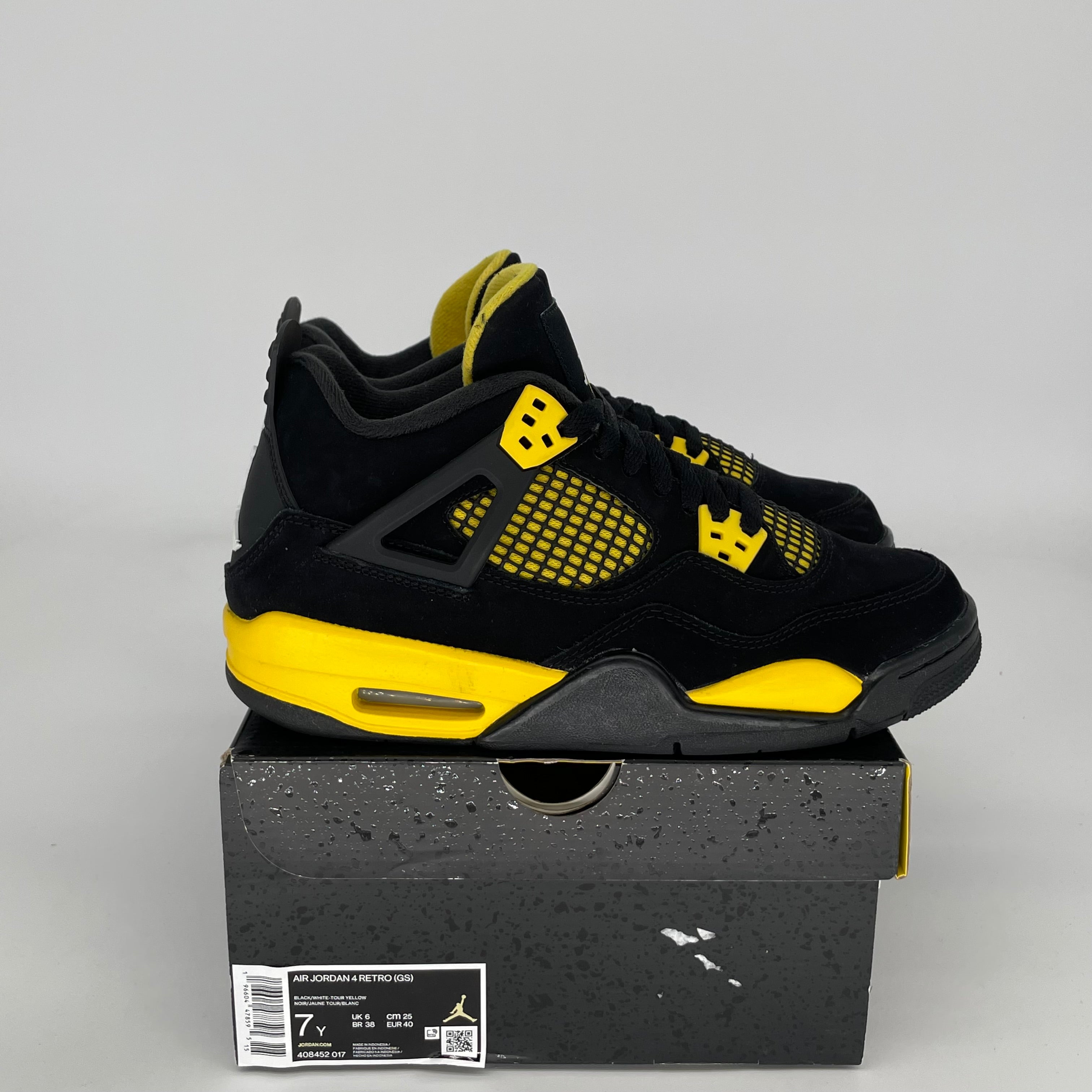 Original: AIR JORDAN 4 THUNDER SIZE 7Y 408452 017   Optimized: Air Jordan 4 Retro Thunder Youth Size 7 (408452-017) - Basketball Shoes for Kids, Streetwear Sneakers for Boys & Girls - Perfect for Sports, Casual Wear & Sneaker Collection