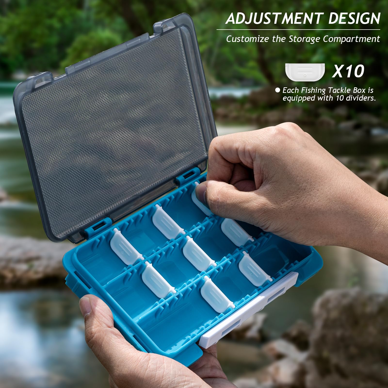 **QualyQualy 2-Pack Small Fishing Tackle Box Organizer with Removable Dividers – Durable Plastic Storage Box for Fishing Gear (Yellow) – Perfect for Anglers, Camping & Outdoor Adventures**