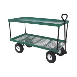 EZ-Haul Extra Large Double Deck Wagon - Heavy Duty Utility Cart for Gardening, Beach, Camping & Outdoor Activities | Foldable All-Terrain Wagon with 600LB Capacity