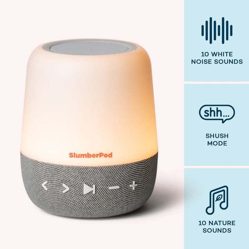 SlumberCalm 2-in-1 White Noise Sound Machine & Night Light for Baby Nursery, Bedroom - Soothing Sleep Aid with 6 Relaxing Sounds & Adjustable Brightness for Adults & Kids