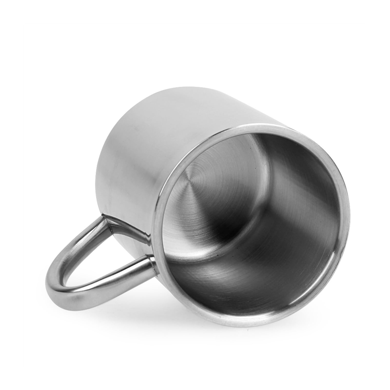 Double Wall Stainless Steel Insulated Milk Tea Cup with Handle - Leakproof Travel Mug for Camping, Hiking, Office & Home Use - Perfect for Hot/Cold Beverages Like Coffee, Tea & Boba