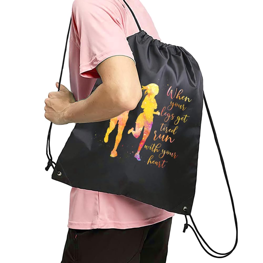 Haizct Lightweight Running Backpack - Unisex Drawstring Gym Bag for Sports, Shopping & Track and Field - Perfect Gift for Runners, Cross Country Enthusiasts & Athletes - Ideal for Jogging, Workouts & Outdoor Activities