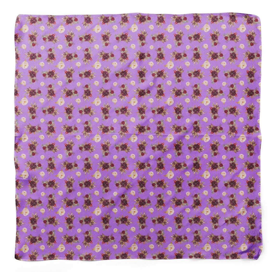 Bimba Printed Pure Silk Scarf - Women's Fashion Hair Neck Head Bandana Wrap (Perfect for Travel, Beach, Office & Special Occasions)