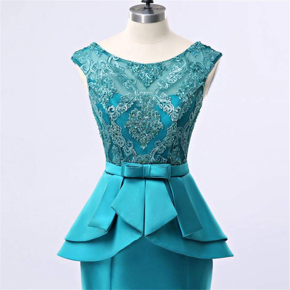 Elegant Women's Lace Mermaid Evening Gown - Long Formal Party Dress for Prom, Wedding & Special Occasions