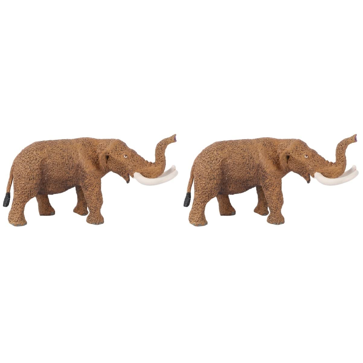 2 PCS Realistic Mammoth Model - Ancient Elephant Simulation Toy for Kids, Educational Plastic Animal Figures, Home Decor & Playroom Display | Perfect for Learning, Collecting & Room Decoration