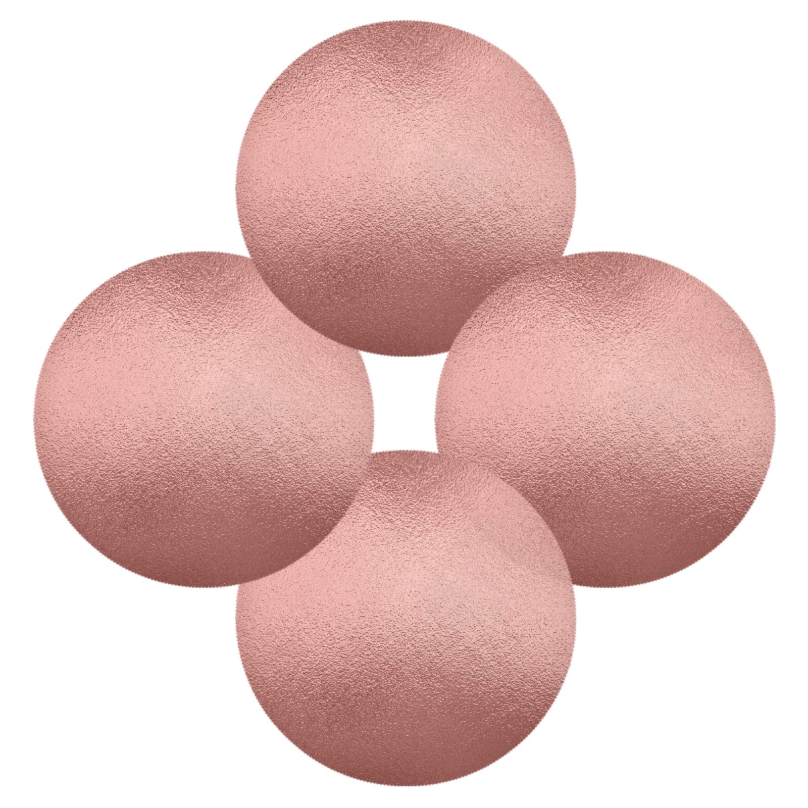 ALAZA Rose Gold Round Placemats Set of 4 - Elegant Dining Table Mats for Home Kitchen Decor, Holiday Dinner Party & Everyday Use