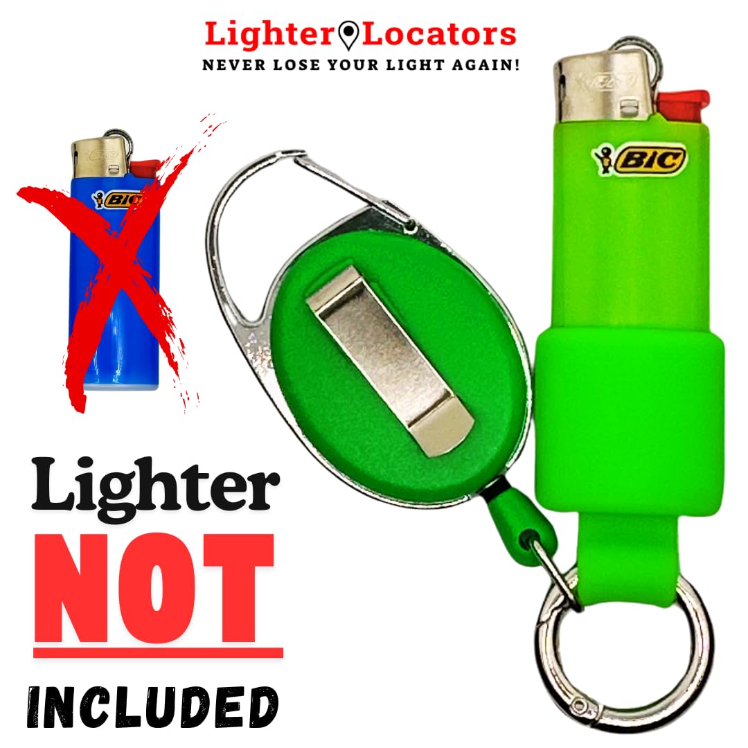 Retractable BIC Lighter Holder - 10 Colors Keychain for J5 Lighters | Camping & Outdoor Use