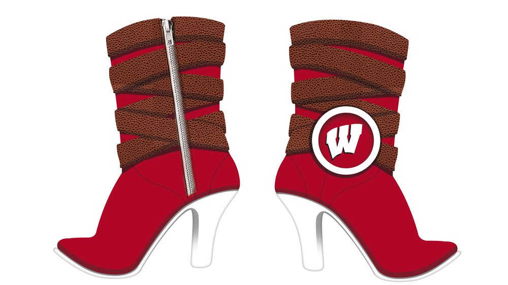 Wisconsin-Madison Badgers Team Sports America Polystone Boot Ornament - Perfect for College Football Fans, Home Decor & Gift Giving