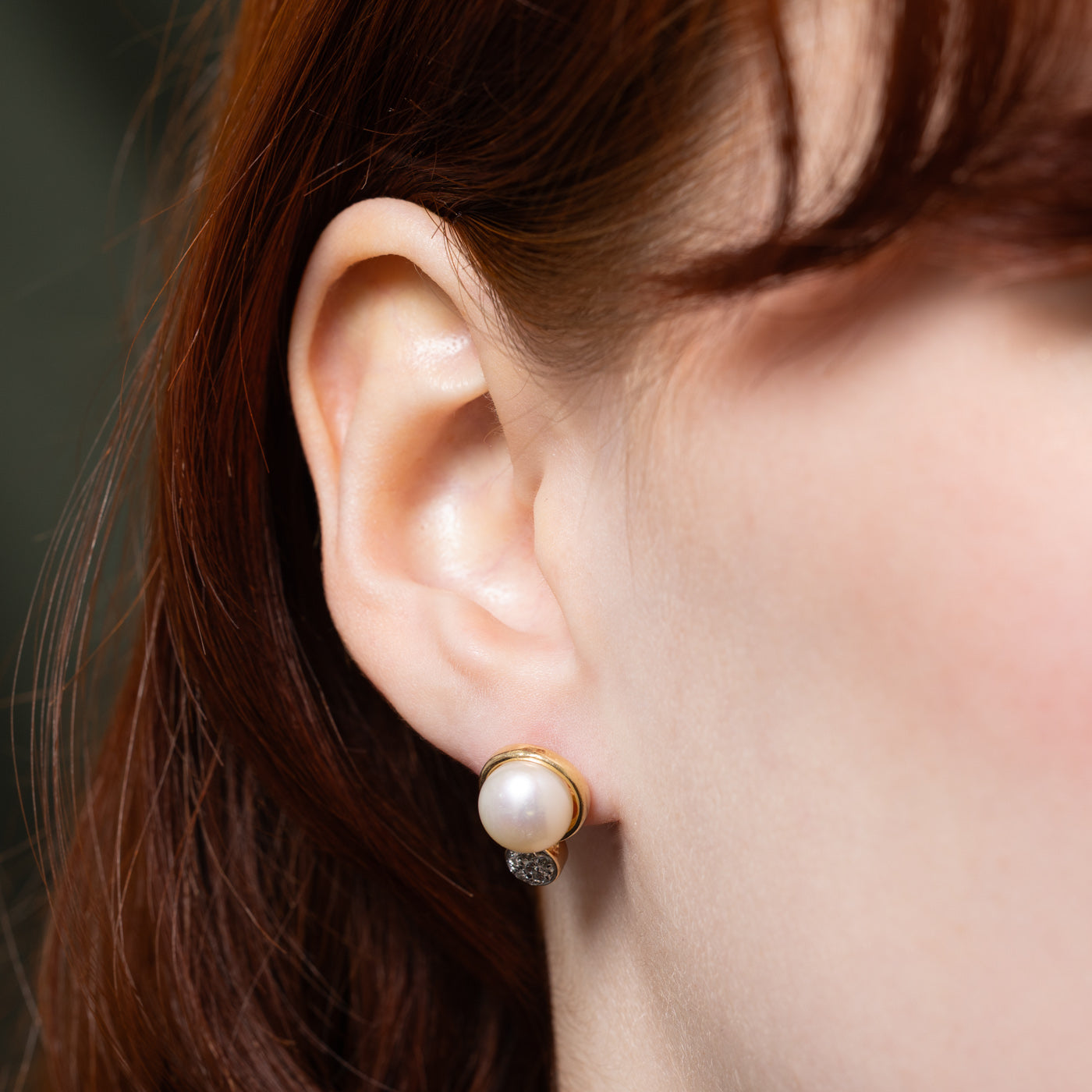 0.14ctw Pearl & Diamond Stud Earrings for Women - Elegant & Timeless Jewelry Gift for Wedding, Anniversary, or Special Occasion