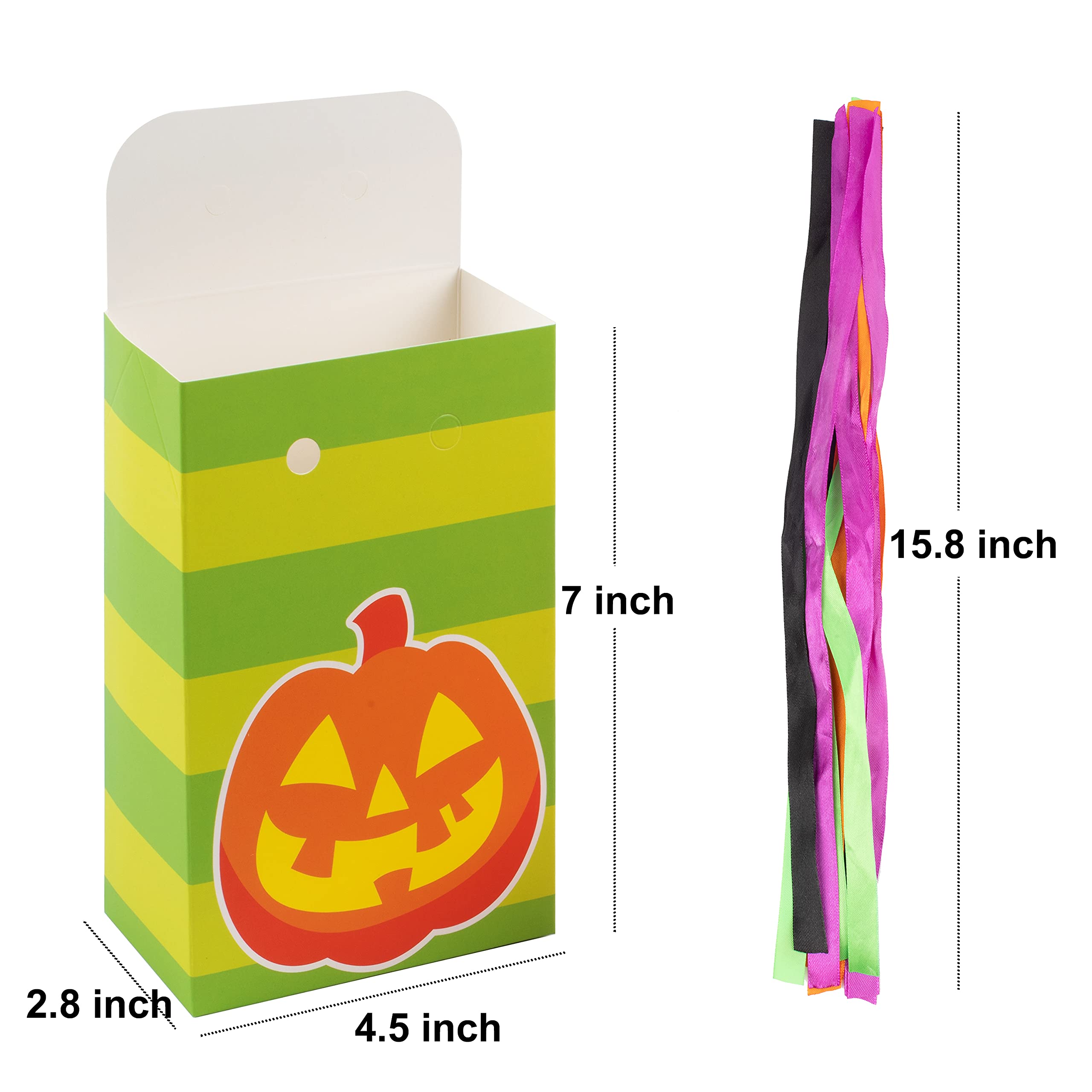 JOYIN Halloween Candy Bags - 12 Pack Treat Boxes with Ribbon for Trick or Treat, Party Favors & Sweet Goodie Bags | Perfect for Halloween Parties, Classroom Treats & Neighborhood Candy Distribution