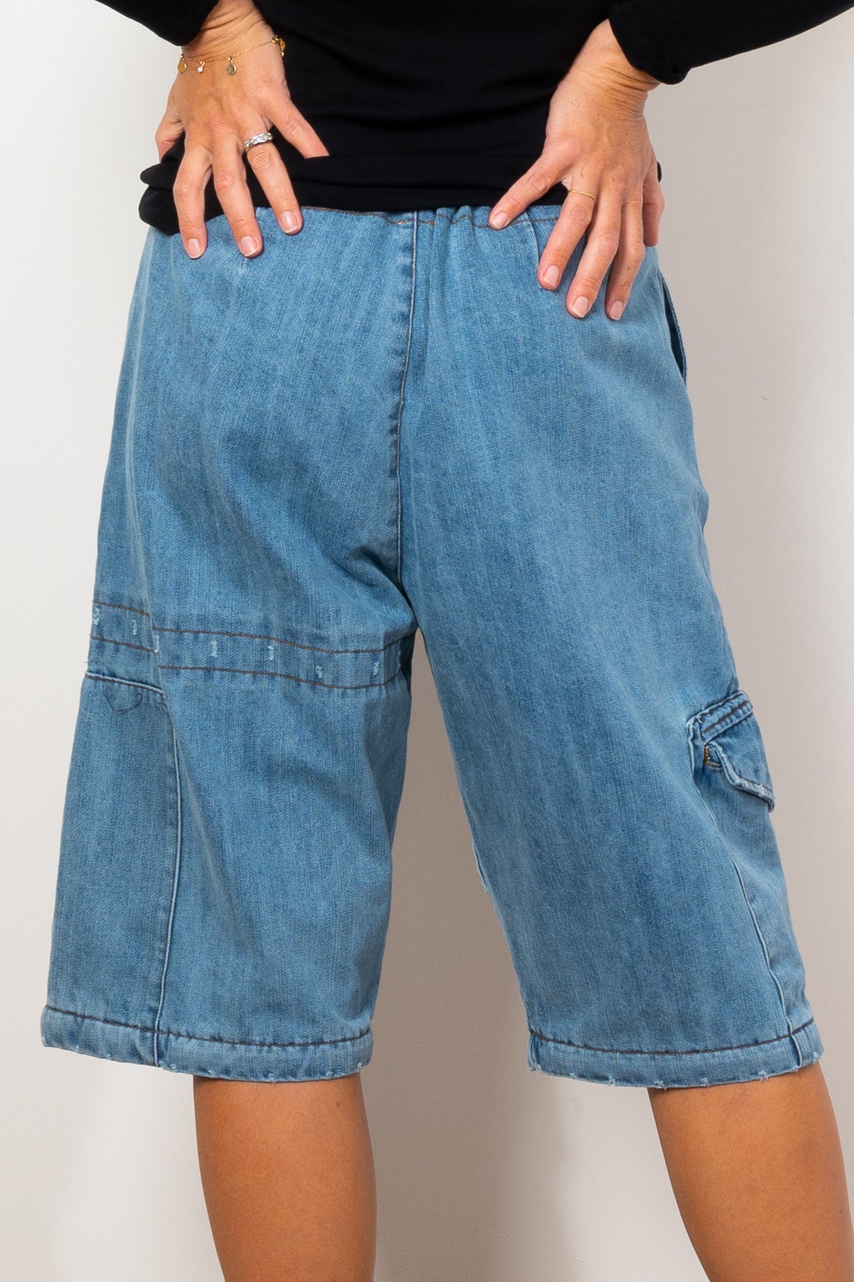 M.A. Dainty Trucker Jean - Women's High Waisted Distressed Denim Jeans for Casual Wear & Street Style Outfits