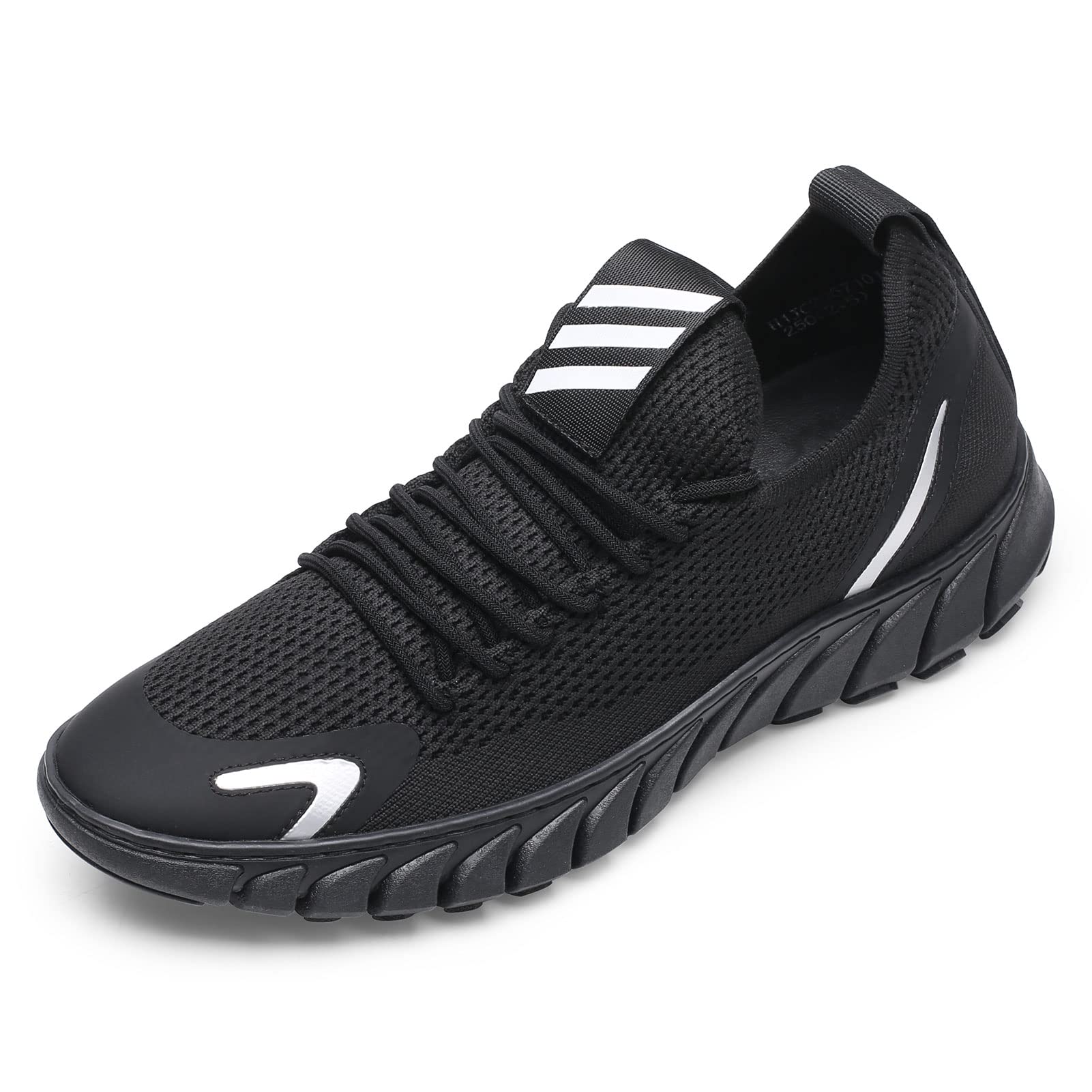 CHAMARIPA Men's Height Increasing Sneakers - Elevator Sports Shoes with Hidden Heel, Lightweight Mesh Lace Up Trainers for Casual Wear & Daily Comfort
