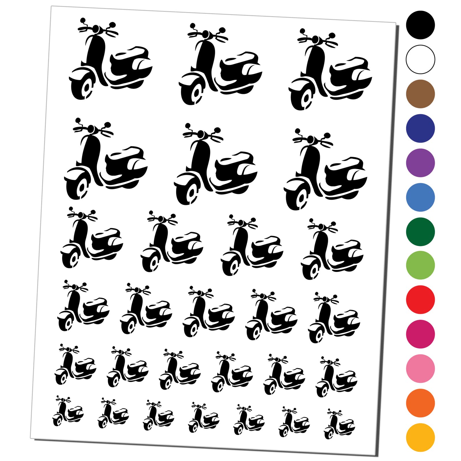 Waterproof Fake Motorcycle Tattoo Sticker Set - Black Temporary Body Art for Scooter & Moped Riders | Perfect for Bike Shows, Costume Parties & Motorcycle Events